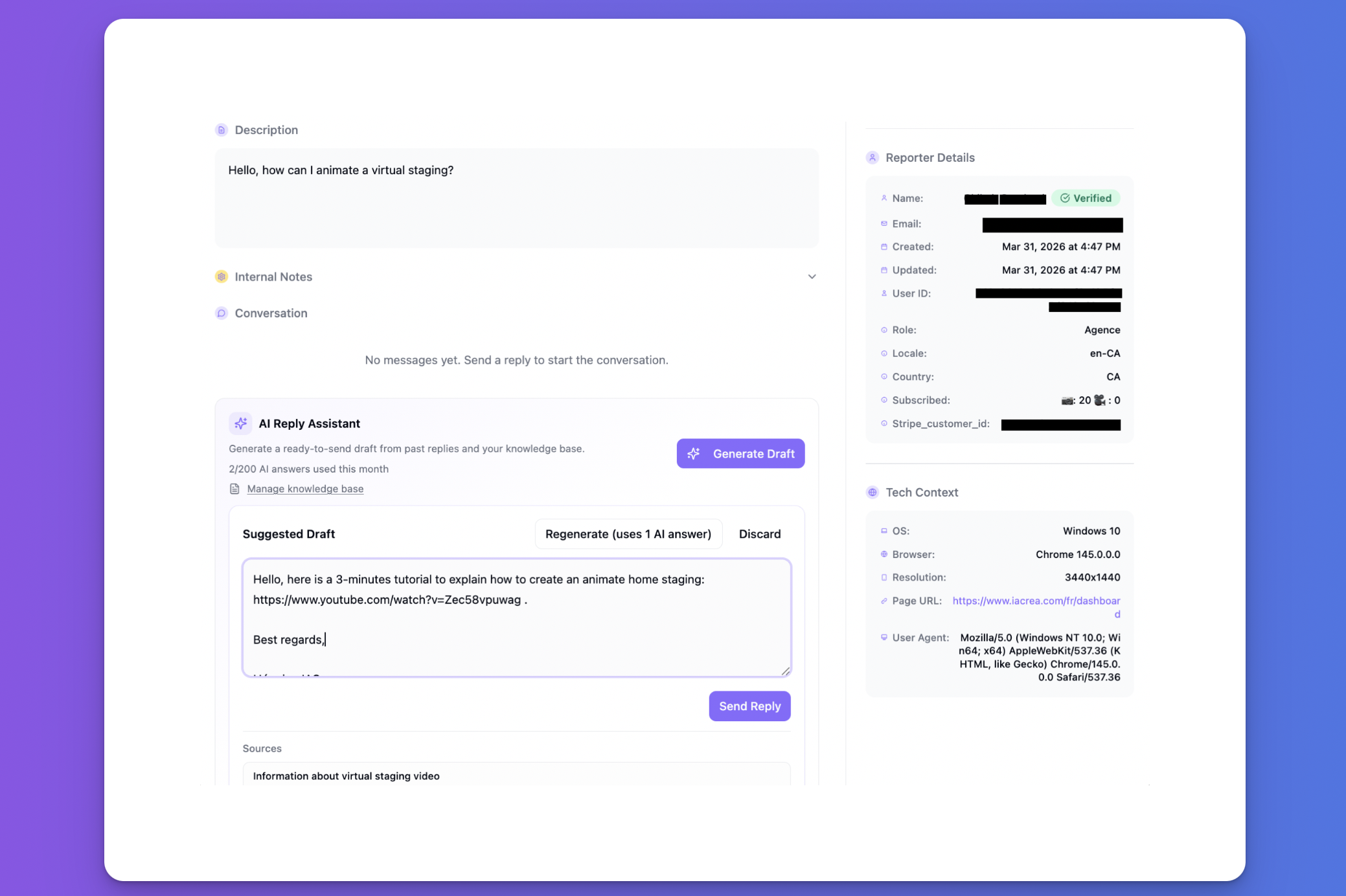 AI pre-answer based on your documentation